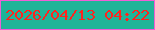 文字の大きさ：1、枠の色：ef5ed6、背景の色：1fb498、文字の色：ff231e 無料ブログパーツのブログ時計