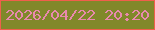 文字の大きさ：1、枠の色：ef5f4c、背景の色：81882a、文字の色：e989ad 無料ブログパーツのブログ時計