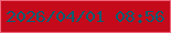 文字の大きさ：5、枠の色：ef657a、背景の色：c40a1b、文字の色：055e71 無料ブログパーツのブログ時計