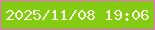 文字の大きさ：4、枠の色：ef65e4、背景の色：83cc13、文字の色：f8f9dd 無料ブログパーツのブログ時計