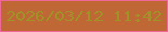 文字の大きさ：4、枠の色：ef6899、背景の色：bf6836、文字の色：9f9328 無料ブログパーツのブログ時計