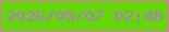 文字の大きさ：3、枠の色：ef69cc、背景の色：63d806、文字の色：b771d6 無料ブログパーツのブログ時計