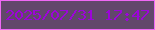 文字の大きさ：5、枠の色：ef69f5、背景の色：62476b、文字の色：9d04d9 無料ブログパーツのブログ時計