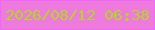 文字の大きさ：5、枠の色：ef69f6、背景の色：ed7adc、文字の色：b3d71f 無料ブログパーツのブログ時計