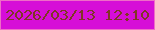 文字の大きさ：5、枠の色：ef6cc7、背景の色：d60ed7、文字の色：7f3725 無料ブログパーツのブログ時計