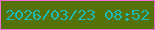 文字の大きさ：4、枠の色：ef6ed7、背景の色：547207、文字の色：1cbab2 無料ブログパーツのブログ時計