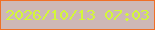 文字の大きさ：3、枠の色：ef6f27、背景の色：ceb8b6、文字の色：d3f739 無料ブログパーツのブログ時計