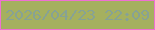 文字の大きさ：4、枠の色：ef70d2、背景の色：a5b05f、文字の色：87a294 無料ブログパーツのブログ時計
