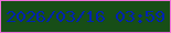文字の大きさ：4、枠の色：ef70db、背景の色：174e17、文字の色：0023b0 無料ブログパーツのブログ時計