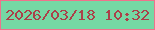 文字の大きさ：5、枠の色：ef728c、背景の色：75d8a4、文字の色：ab4049 無料ブログパーツのブログ時計