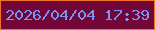 文字の大きさ：1、枠の色：ef7428、背景の色：720737、文字の色：7996f4 無料ブログパーツのブログ時計