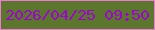 文字の大きさ：5、枠の色：ef7ad7、背景の色：5c772d、文字の色：9d04cd 無料ブログパーツのブログ時計