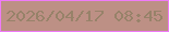 文字の大きさ：2、枠の色：ef7af8、背景の色：bd9085、文字の色：978269 無料ブログパーツのブログ時計