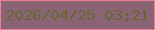 文字の大きさ：2、枠の色：ef7e97、背景の色：8a6475、文字の色：666833 無料ブログパーツのブログ時計