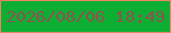 文字の大きさ：2、枠の色：ef8363、背景の色：0daf33、文字の色：8e5251 無料ブログパーツのブログ時計