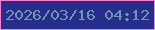 文字の大きさ：3、枠の色：ef83d0、背景の色：252e8a、文字の色：7693b4 無料ブログパーツのブログ時計