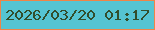文字の大きさ：5、枠の色：ef8447、背景の色：55c4d2、文字の色：324e2c 無料ブログパーツのブログ時計