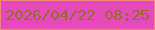 文字の大きさ：2、枠の色：ef897b、背景の色：e649b9、文字の色：916e2a 無料ブログパーツのブログ時計