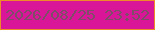 文字の大きさ：3、枠の色：ef8a28、背景の色：d81697、文字の色：7e4e68 無料ブログパーツのブログ時計