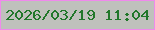 文字の大きさ：5、枠の色：ef8aeb、背景の色：bfc1bc、文字の色：21772a 無料ブログパーツのブログ時計
