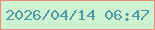 文字の大きさ：2、枠の色：ef8b79、背景の色：cef1d1、文字の色：4e9aa5 無料ブログパーツのブログ時計