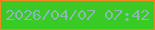 文字の大きさ：4、枠の色：ef8c19、背景の色：39ca25、文字の色：8bb7b6 無料ブログパーツのブログ時計