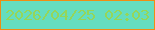 文字の大きさ：1、枠の色：ef8d13、背景の色：65ddbf、文字の色：95d659 無料ブログパーツのブログ時計