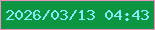 文字の大きさ：5、枠の色：ef8fc2、背景の色：0c9641、文字の色：83edfa 無料ブログパーツのブログ時計