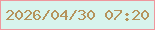 文字の大きさ：4、枠の色：ef979d、背景の色：d8f4ed、文字の色：b5935c 無料ブログパーツのブログ時計