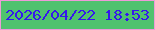 文字の大きさ：2、枠の色：ef9ad8、背景の色：50c26e、文字の色：3517ed 無料ブログパーツのブログ時計