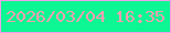 文字の大きさ：2、枠の色：ef9ee6、背景の色：0cf693、文字の色：f89eb2 無料ブログパーツのブログ時計