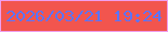文字の大きさ：5、枠の色：ef9fee、背景の色：f2554e、文字の色：5b74fd 無料ブログパーツのブログ時計