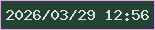 文字の大きさ：1、枠の色：efa1ea、背景の色：234334、文字の色：d7e2db 無料ブログパーツのブログ時計