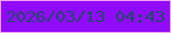 文字の大きさ：5、枠の色：efa2ee、背景の色：910bfb、文字の色：1d4967 無料ブログパーツのブログ時計