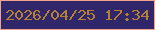 文字の大きさ：4、枠の色：efa38c、背景の色：30276a、文字の色：b57f35 無料ブログパーツのブログ時計