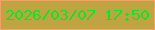 文字の大きさ：3、枠の色：efa466、背景の色：c0a442、文字の色：0ae724 無料ブログパーツのブログ時計