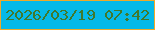 文字の大きさ：1、枠の色：efa929、背景の色：05b9e8、文字の色：40792c 無料ブログパーツのブログ時計