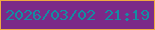 文字の大きさ：5、枠の色：efa941、背景の色：7b2a88、文字の色：138ea2 無料ブログパーツのブログ時計