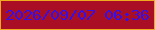 文字の大きさ：1、枠の色：efaa1d、背景の色：aa0e24、文字の色：340fea 無料ブログパーツのブログ時計