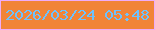 文字の大きさ：2、枠の色：efacf6、背景の色：f18437、文字の色：6dc2fe 無料ブログパーツのブログ時計