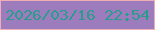 文字の大きさ：5、枠の色：efaeb5、背景の色：9d7cbd、文字の色：299d8c 無料ブログパーツのブログ時計