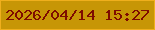 文字の大きさ：1、枠の色：efaf1d、背景の色：c79606、文字の色：7e0c00 無料ブログパーツのブログ時計