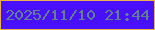 文字の大きさ：5、枠の色：efaf4a、背景の色：4810fe、文字の色：638091 無料ブログパーツのブログ時計