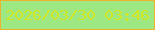 文字の大きさ：1、枠の色：efb22d、背景の色：9de882、文字の色：d0e826 無料ブログパーツのブログ時計