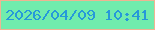 文字の大きさ：2、枠の色：efb492、背景の色：71ecad、文字の色：2699d9 無料ブログパーツのブログ時計
