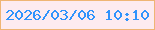 文字の大きさ：3、枠の色：efb574、背景の色：fdebf0、文字の色：3093fc 無料ブログパーツのブログ時計