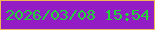 文字の大きさ：1、枠の色：efb756、背景の色：941cc5、文字の色：22d536 無料ブログパーツのブログ時計