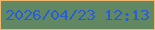 文字の大きさ：2、枠の色：efb770、背景の色：628863、文字の色：275fd3 無料ブログパーツのブログ時計