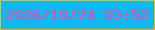 文字の大きさ：2、枠の色：efba12、背景の色：0db9ef、文字の色：f547b3 無料ブログパーツのブログ時計