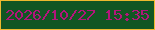 文字の大きさ：2、枠の色：efba2e、背景の色：125623、文字の色：b3157b 無料ブログパーツのブログ時計
